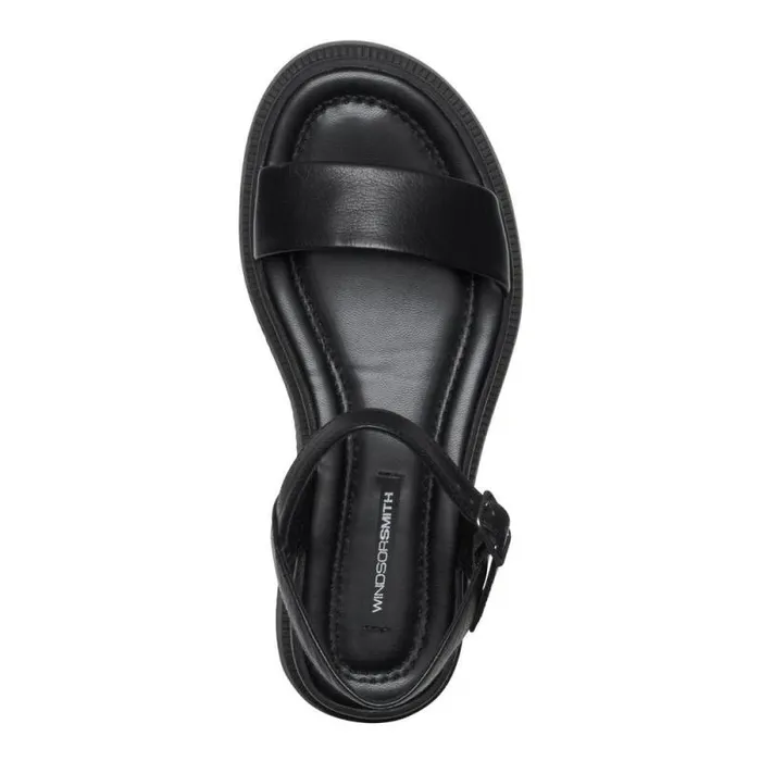 Windsor Smith Sandals Women SOMEDAY BLACK LEATHER SANDALS Windsor Smith Sandals Women SOMEDAY BLACK LEATHER SANDALS