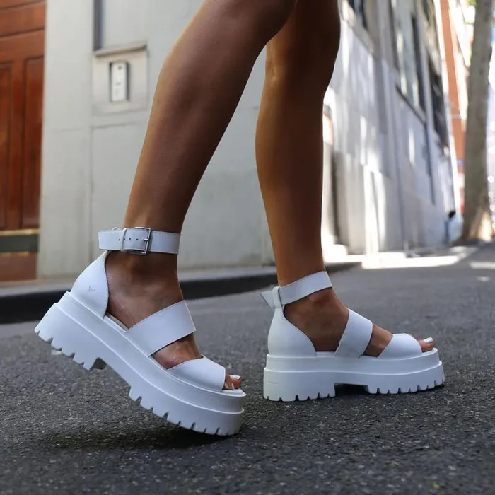 Windsor Smith Sandals Women THRILLED WHITE CHUNKY SANDALS Windsor Smith Sandals Women THRILLED WHITE CHUNKY SANDALS
