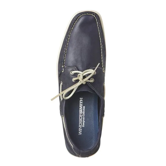 Windsor Smith Shoes Men 369 NAVY LEATHER LOAFERS Windsor Smith Shoes Men 369 NAVY LEATHER LOAFERS