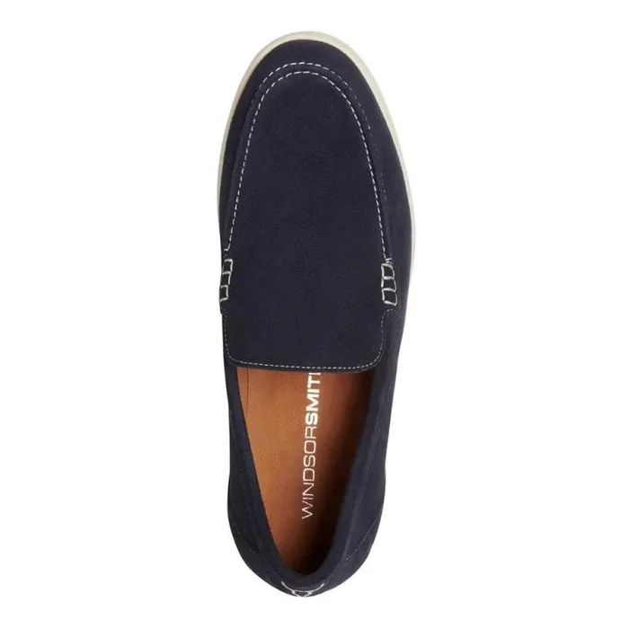 Windsor Smith Shoes Men ROCCO NAVY SUEDE LOAFERS Windsor Smith Shoes Men ROCCO NAVY SUEDE LOAFERS