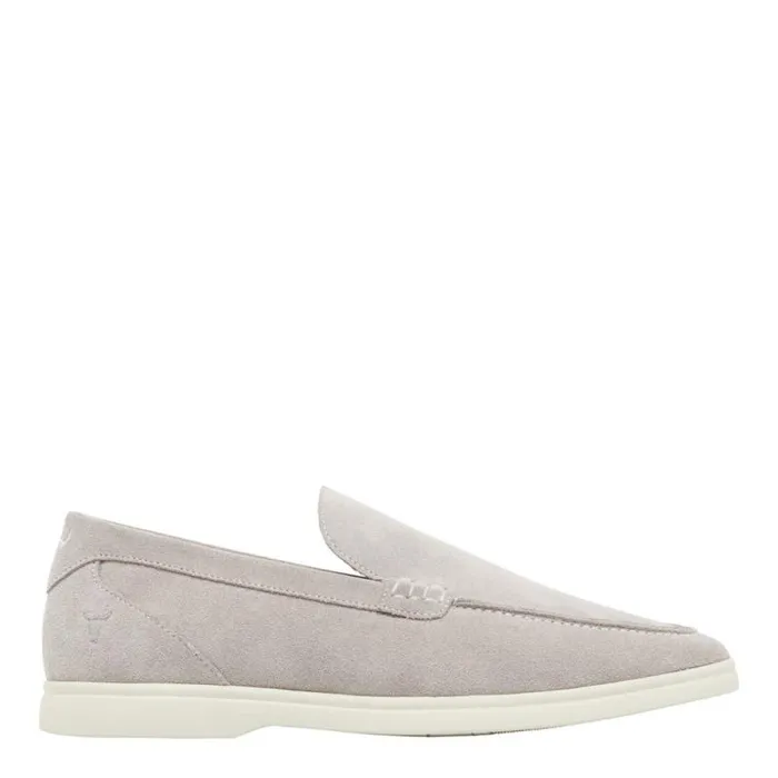 Windsor Smith Shoes Men ROCCO STEEL SUEDE LOAFERS