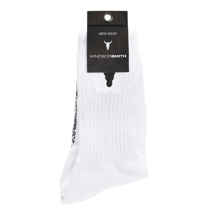 Windsor Smith Socks Men MEN039S CREW SOCK WHITE