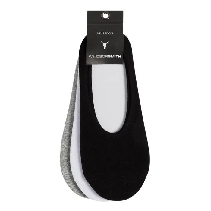 Windsor Smith Socks Men MEN039S INVISIBLE SOCK 3PK MULTI COLOUR