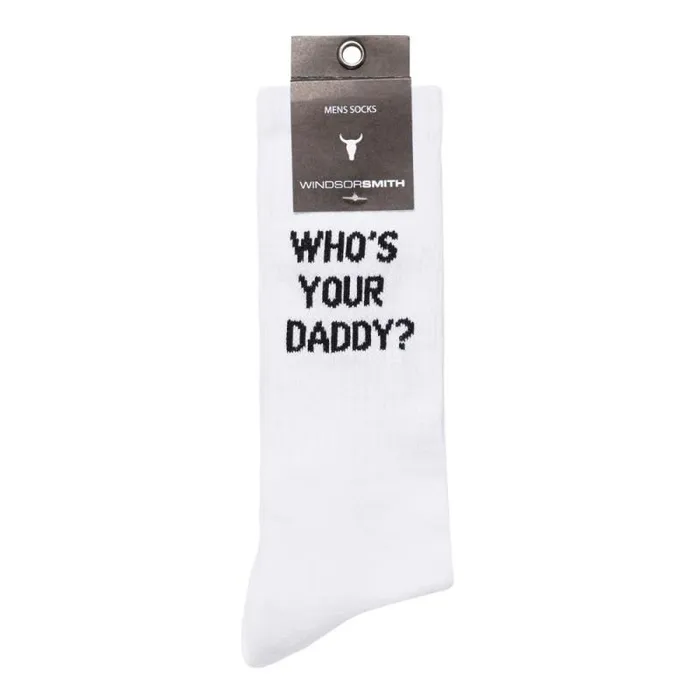 Windsor Smith Socks Men NOVELTY SOCK WHO039S YOUR DADDY