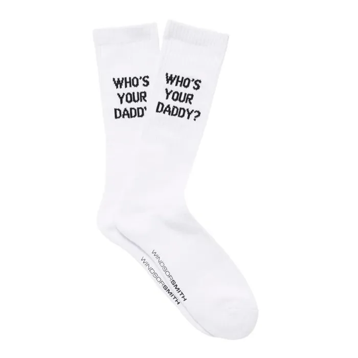 Windsor Smith Socks Men NOVELTY SOCK WHO039S YOUR DADDY Windsor Smith Socks Men NOVELTY SOCK WHO039S YOUR DADDY