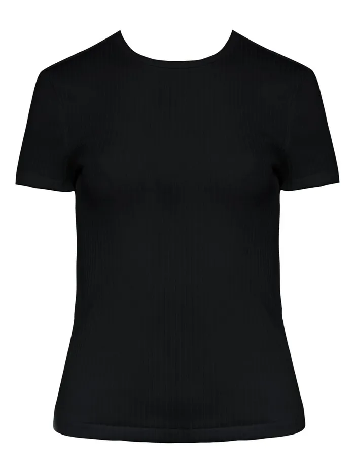 Women 60s Short Sleeve Tee Black The UNDONE Tops