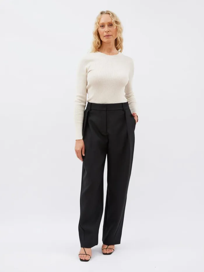 Women Abel Trouser Black The UNDONE Pants Women Abel Trouser Black The UNDONE Pants