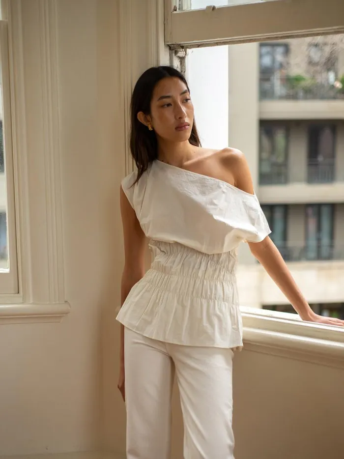 Women Aida Top Ivory The UNDONE Tops