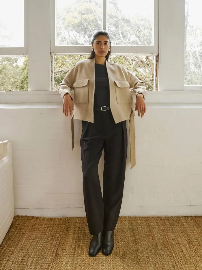 Women Ames Jacket Almond Melange The UNDONE Jackets
