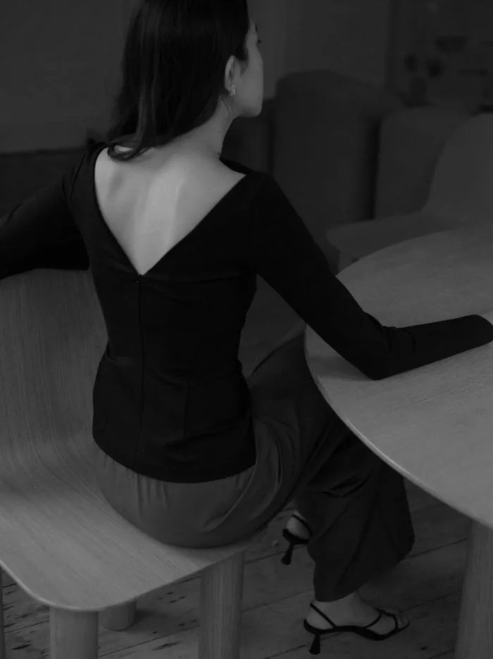 Women Audrey Top Black The UNDONE Tops Women Audrey Top Black The UNDONE Tops