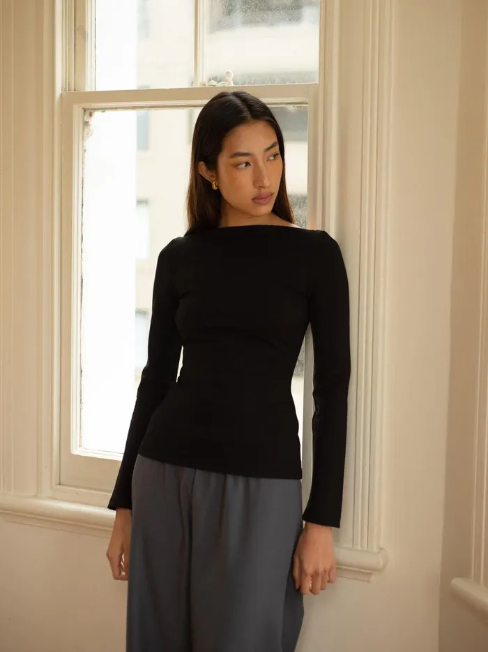 Women Audrey Top Black The UNDONE Tops Women Audrey Top Black The UNDONE Tops
