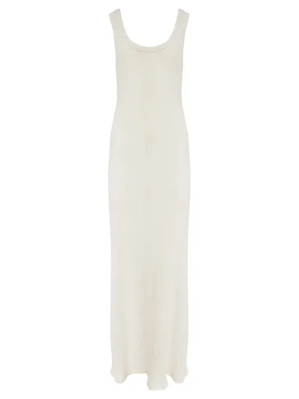 Women Aya Knit Dress Cream The UNDONE Dresses