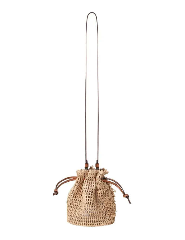 Women Bags Zimmermann Floral Raffia Cross Body Natural