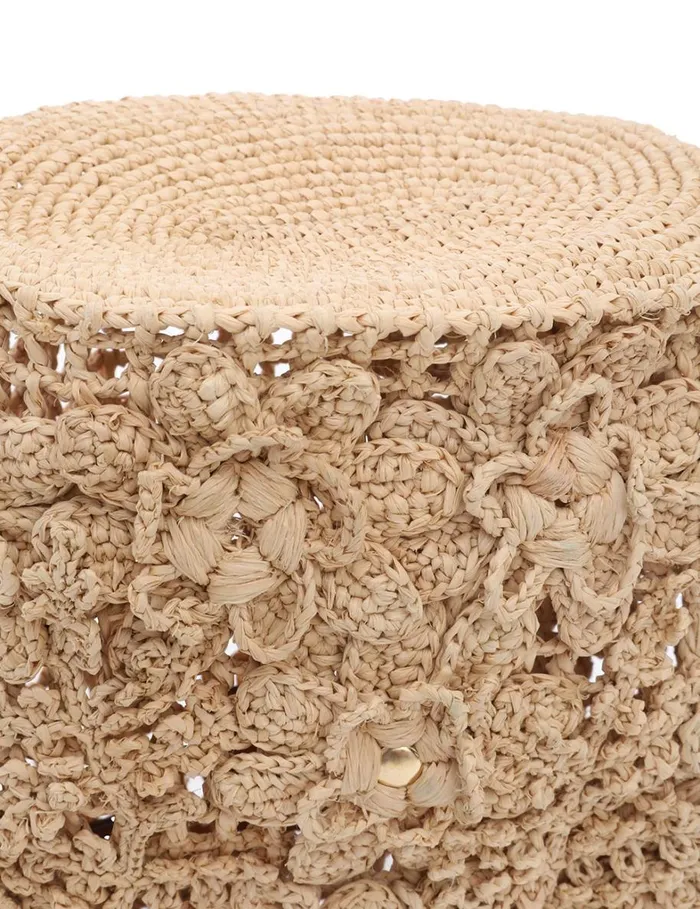 Women Bags Zimmermann Floral Raffia Cross Body Natural