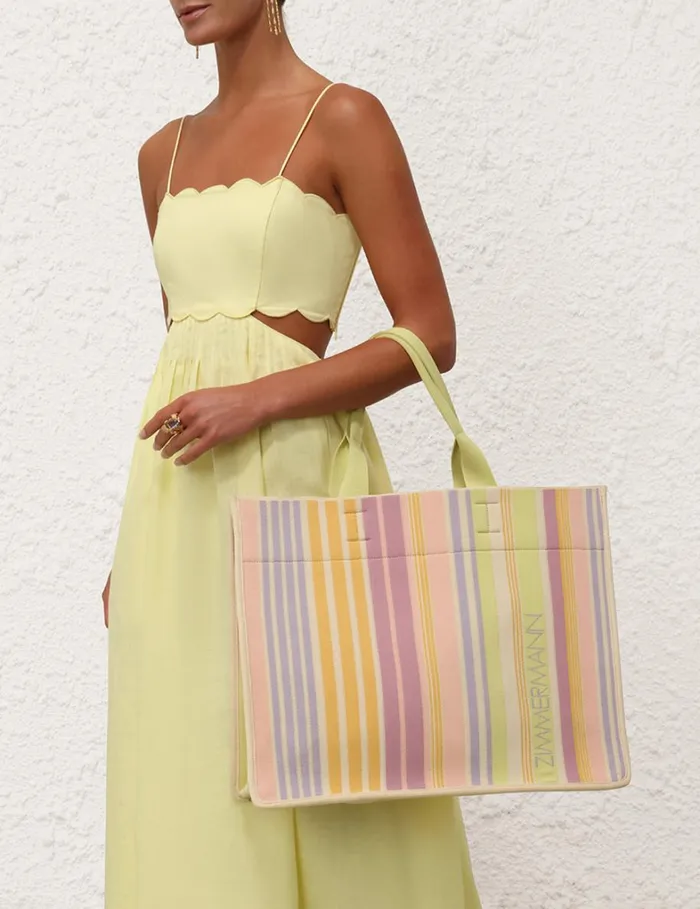Women Bags Zimmermann Large Jacquard Tote Multi Stripe