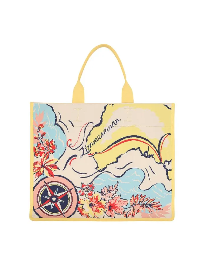 Women Bags Zimmermann Large Jacquard Tote Nautical Map