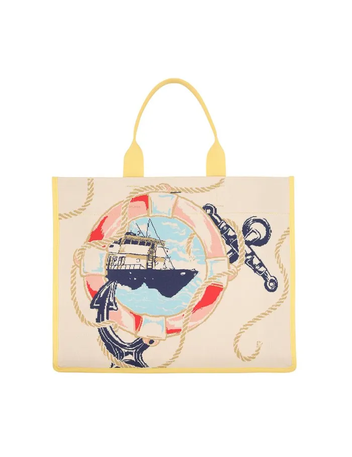 Women Bags Zimmermann Large Jacquard Tote Nautical Map