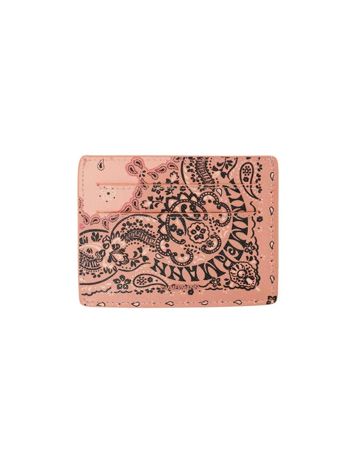 Women Bags Zimmermann Printed Leather Cardholder Pink Bandana