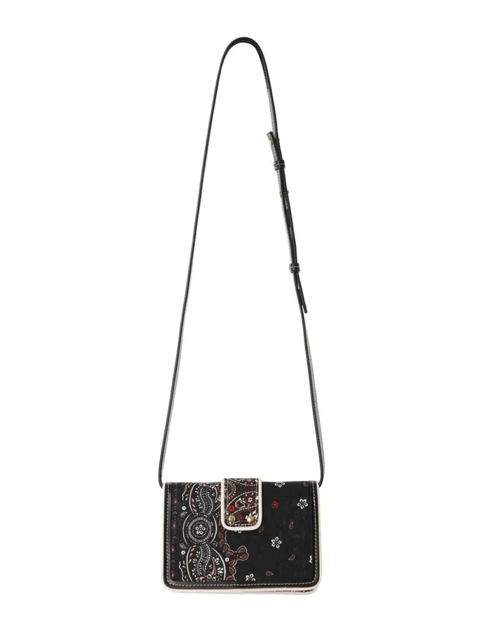 Women Bags Zimmermann Printed Small Cross Body Bag Black Bandana