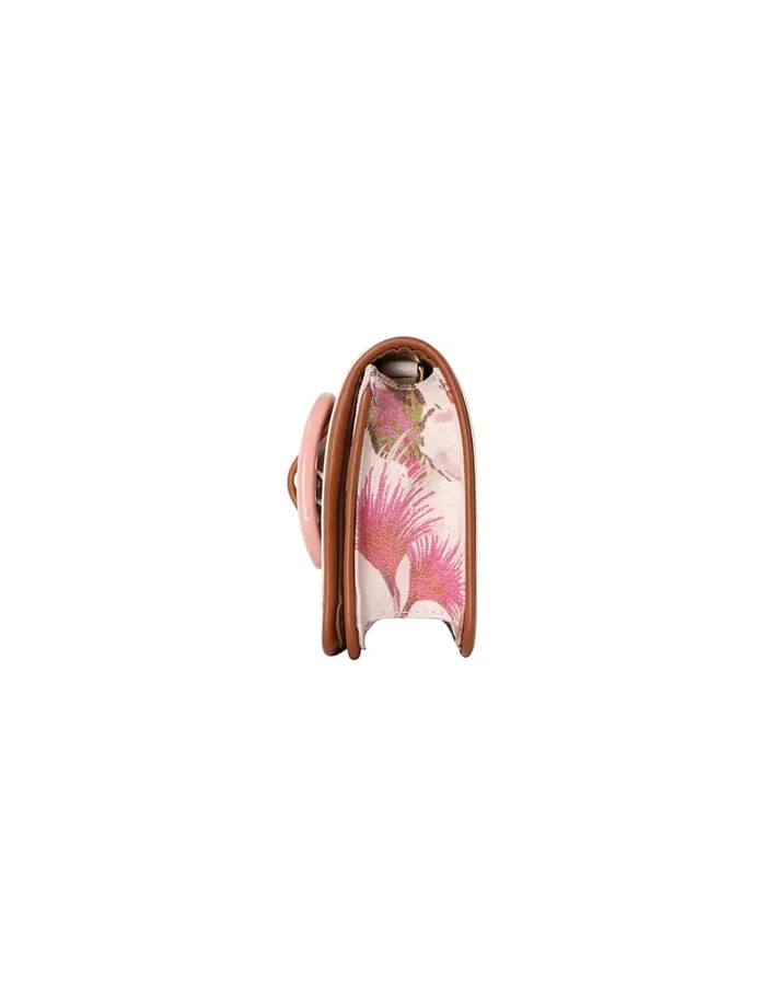 Women Bags Zimmermann Printed Small Cross Body Bag Coral Hibiscus