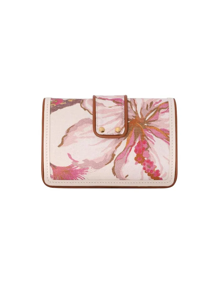 Women Bags Zimmermann Printed Small Cross Body Bag Coral Hibiscus