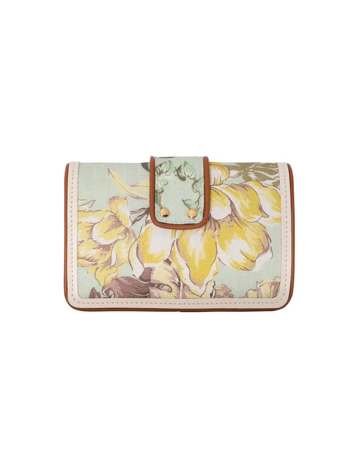 Women Bags Zimmermann Printed Small Cross Body Bag Mint Tropical Floral