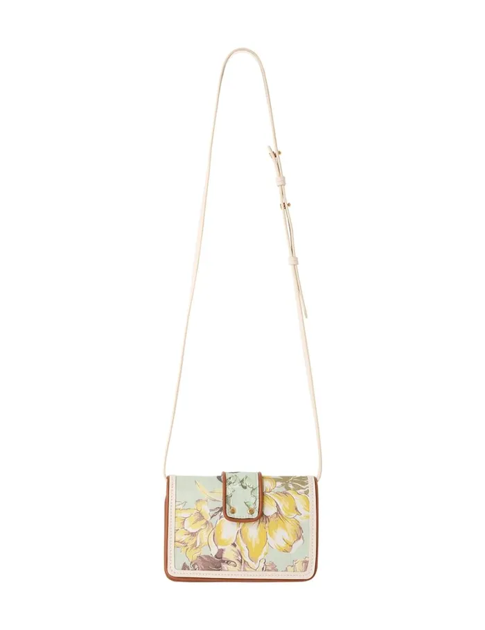 Women Bags Zimmermann Printed Small Cross Body Bag Mint Tropical Floral