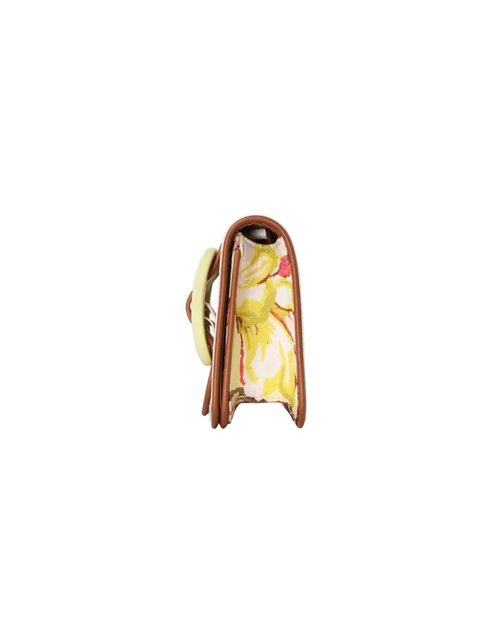 Women Bags Zimmermann Printed Small Cross Body Bag Yellow Hibiscus