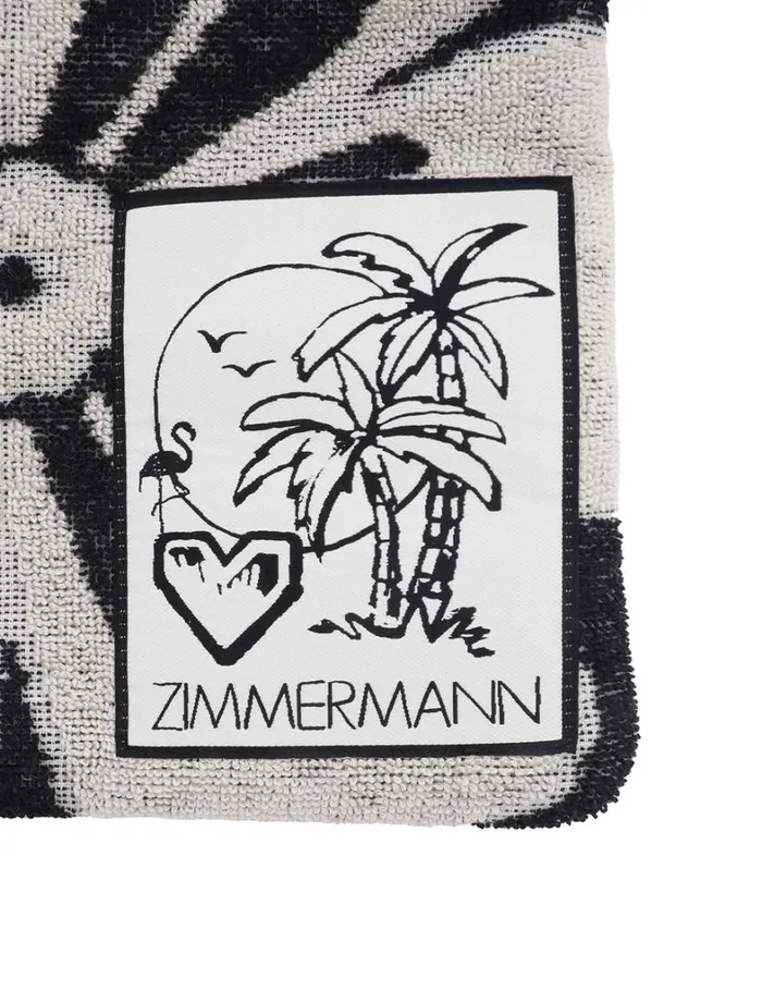 Women Bags Zimmermann Towelling Drawstring Pouch Blackcream
