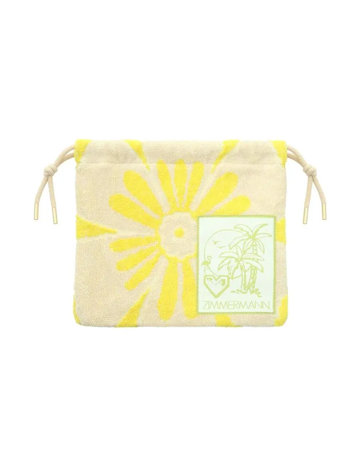Women Bags Zimmermann Towelling Drawstring Pouch Yellowcream