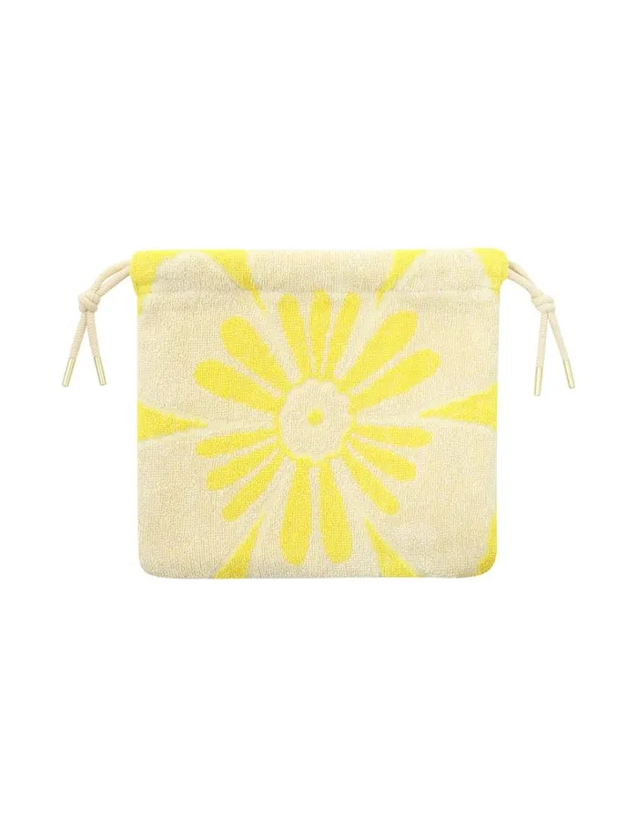 Women Bags Zimmermann Towelling Drawstring Pouch Yellowcream