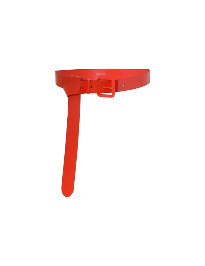 Women Belts Zimmermann Patent Belt 30 Tomato