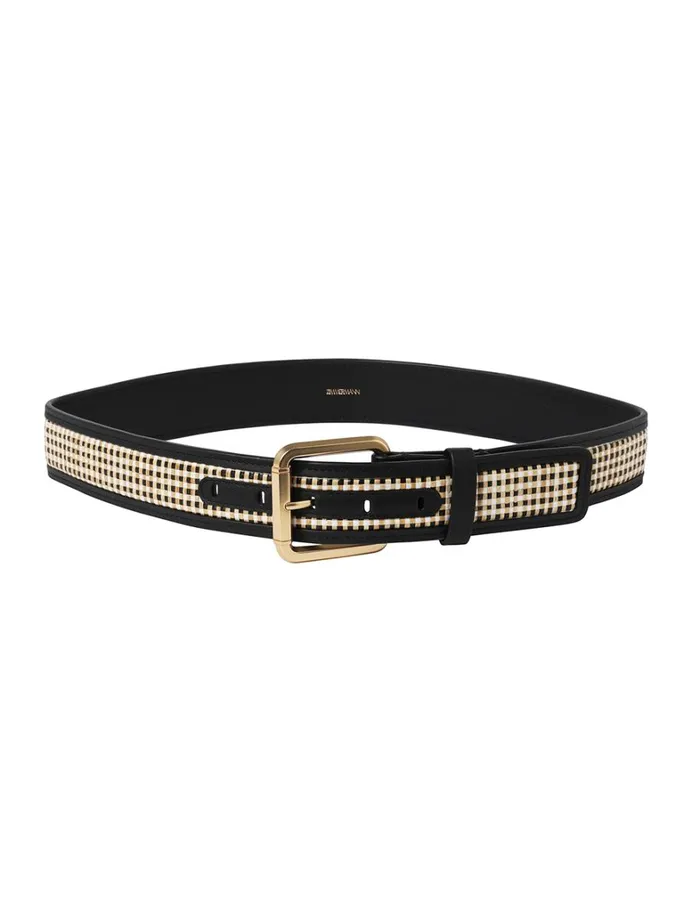 Women Belts Zimmermann Raffia Belt 30 Black