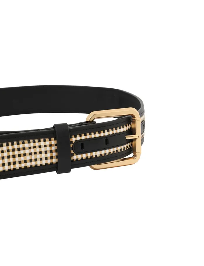 Women Belts Zimmermann Raffia Belt 30 Black