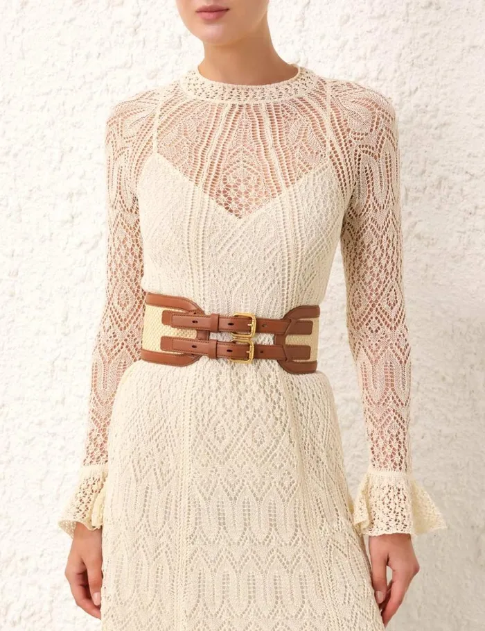 Women Belts Zimmermann Raffia Belt 90 Avalon