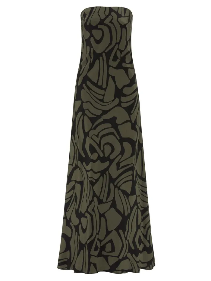 Women Bias Column Dress Pebble The UNDONE Dresses