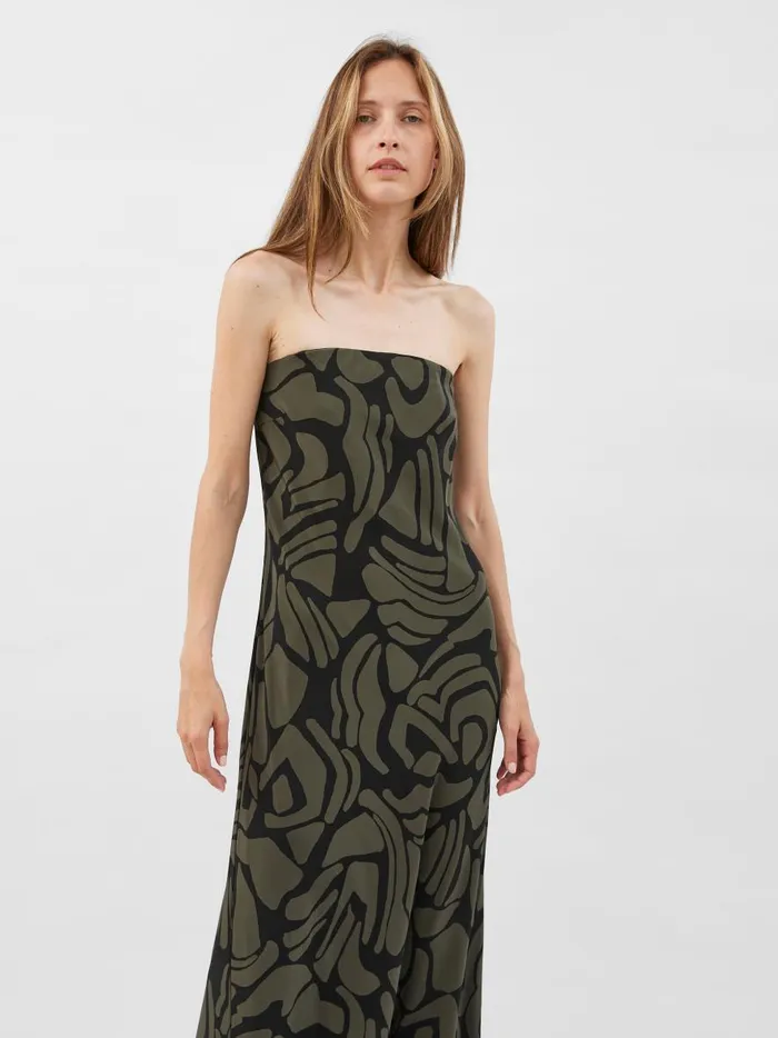 Women Bias Column Dress Pebble The UNDONE Dresses