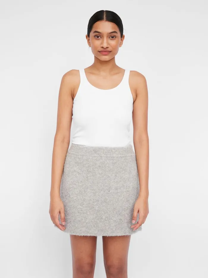 Women Chloe Boucle Skirt Chalk The UNDONE Skirts