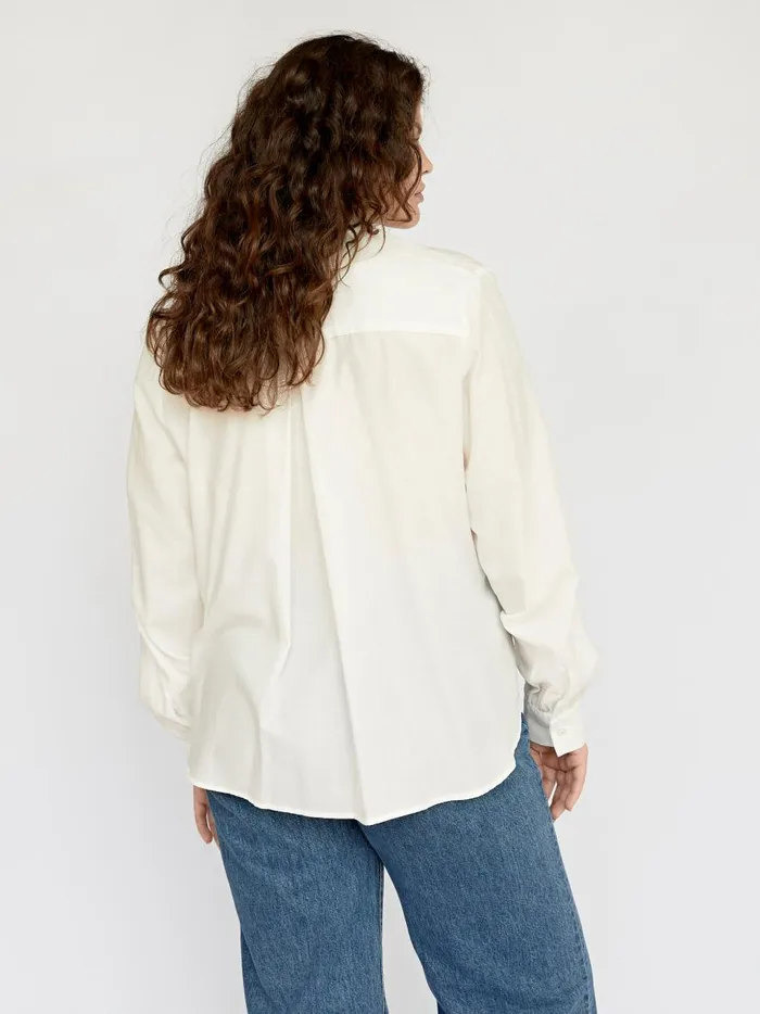 Women Classic Double Pocket Shirt White The UNDONE Tops