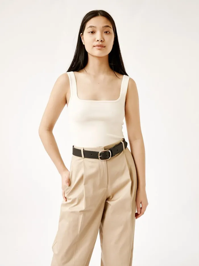 Women Classic Nineties Tank Ecru The UNDONE Tops