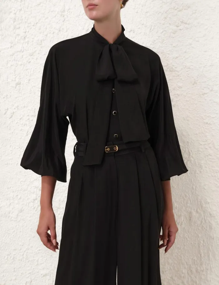 Women Clothing Zimmermann Batwing Blouse Black