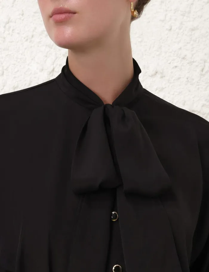 Women Clothing Zimmermann Batwing Blouse Black