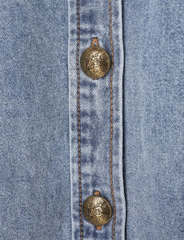 Women Clothing Zimmermann Denim Oversize Shirt Poseidon Blue