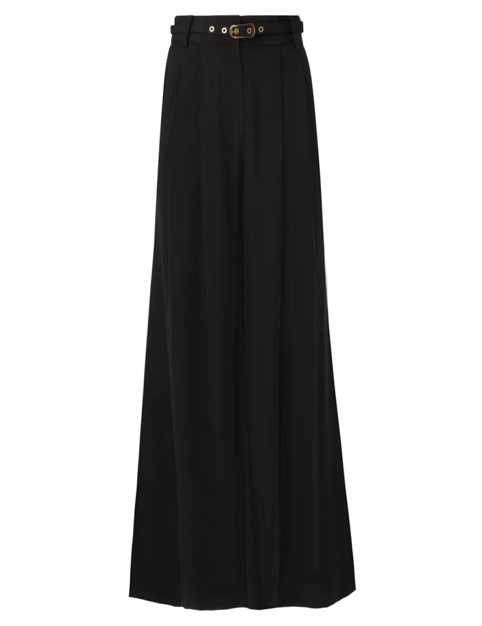 Women Clothing Zimmermann Double Tuck Pant Black