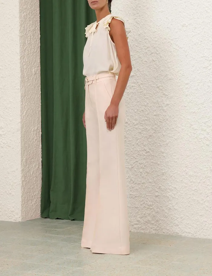 Women Clothing Zimmermann Frilled Tank Cream
