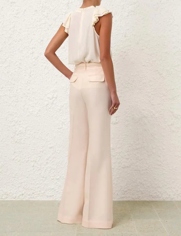 Women Clothing Zimmermann Frilled Tank Cream