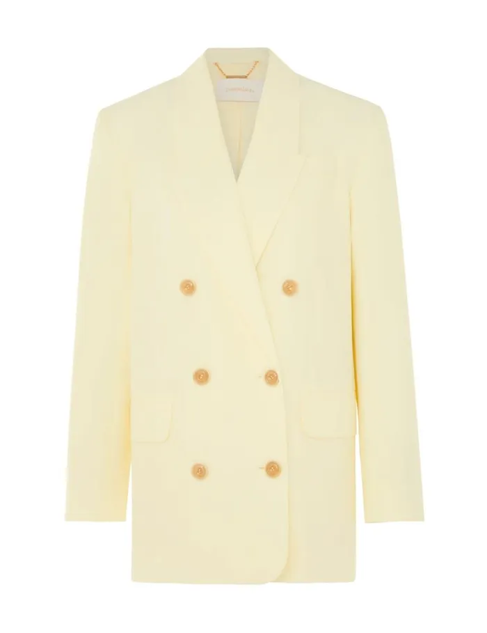 Women Clothing Zimmermann Harmony Poplin Jacket Lemon