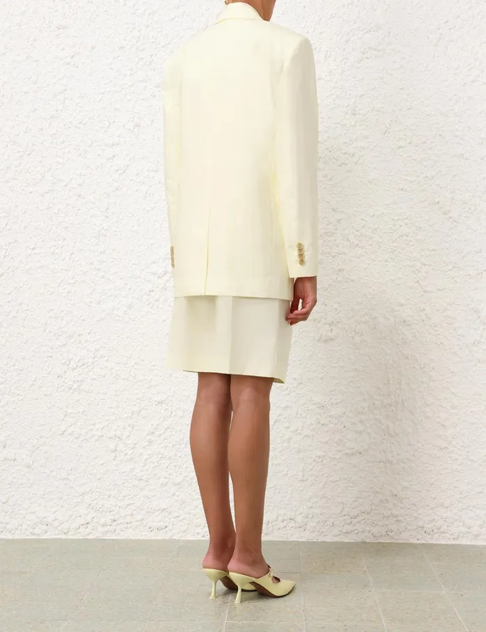Women Clothing Zimmermann Harmony Poplin Jacket Lemon
