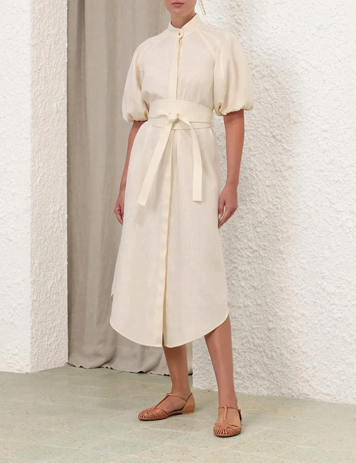 Women Clothing Zimmermann Kaftan Midi Cream