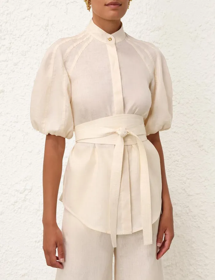 Women Clothing Zimmermann Kaftan Top Cream